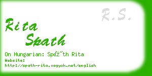 rita spath business card